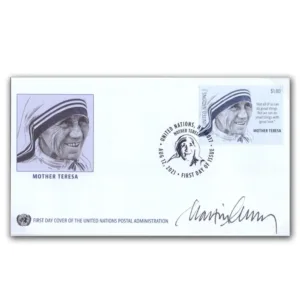 2021 UN Mother Teresa 1v Stamp on FDC (Signed by the Engraver)