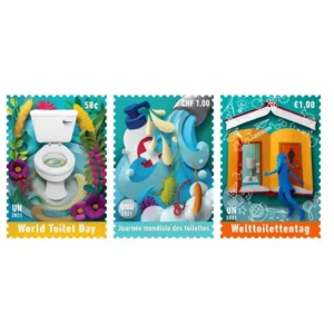 2021 UN World Toilet Day 3v Stamp