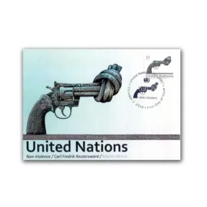 2018 UN Knotted Gun (Non Violence) 1v Stamp on Maxim Card (Cancelled)