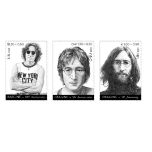 2021 UN John Lennon (50th Anniversary of Imagine) 3v Stamp