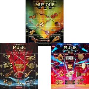 2019 UN International Music Day 3v Miniature Sheet