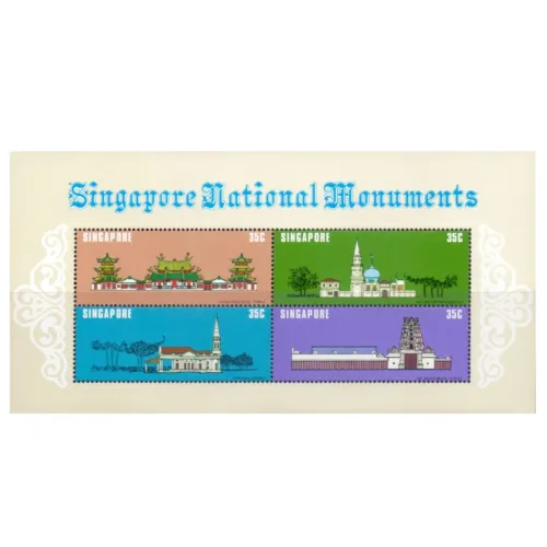 1978 Singapore National Monuments 4v M/S