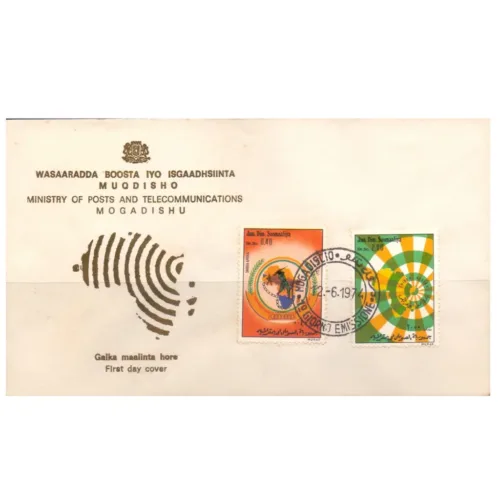 1974 Somalia Sri Lanka Africa 2v on FDC