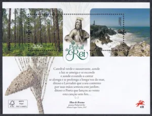 2024 Portugal King's Pine Forest (Pinhal do Rei) with Crushed Pine Dust Miniature Sheet